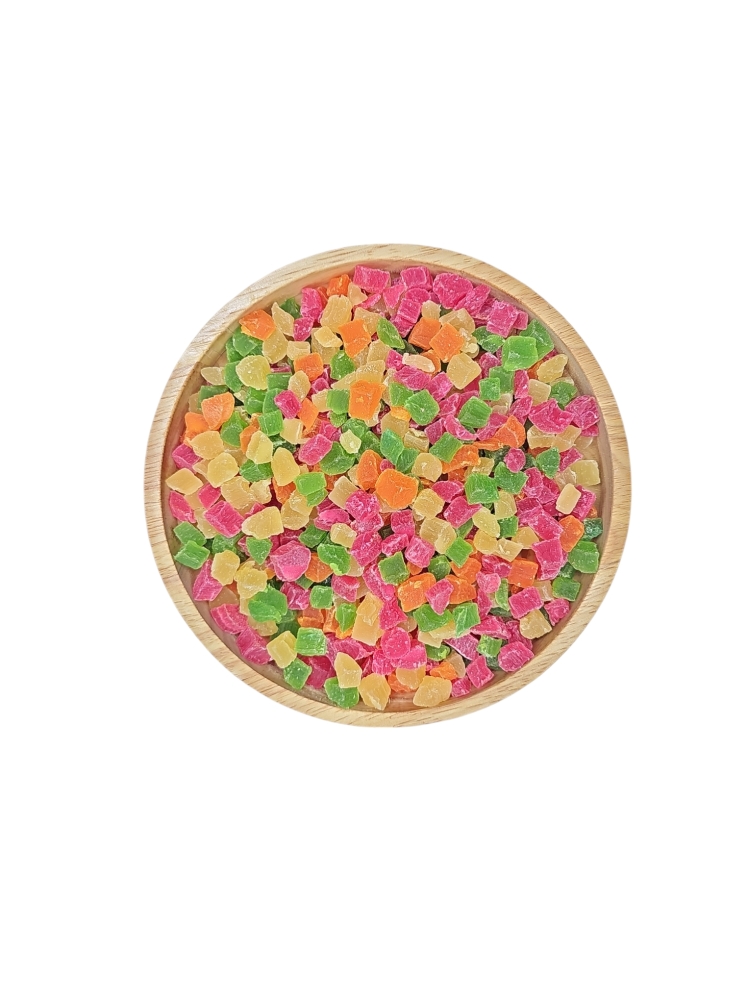 قیمت میوه خشک اناناس رنگی حبه ای تایلندی فروشگاه اینترنتی میوه خشک وجیسنک قیمت عمده و خرده فروشی ارسال سریع