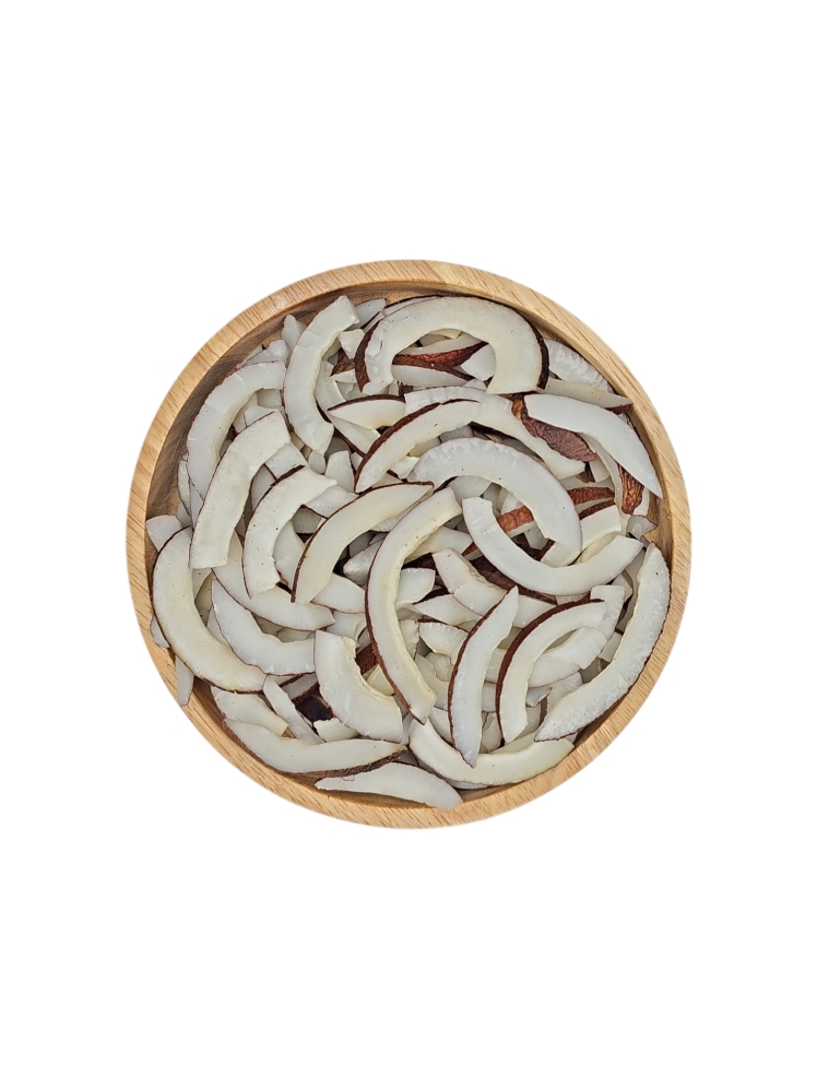 قیمت عمده میوه خشک نارگیل خلالی اسلایس قیمت عمده میوه خشک ایرانی و حبه استوایی 1403 وجیسنک کارخانه