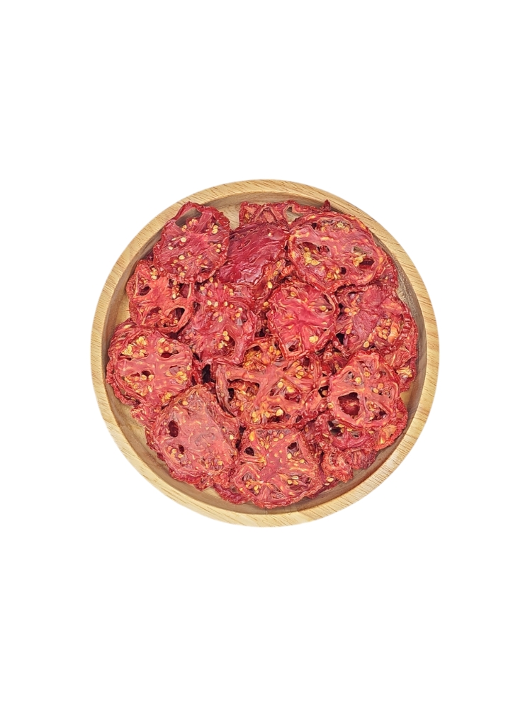 قیمت گوجه خشک اسلایس ممتاز وجیسنک مرجع تخصصی چیپس میوه قیمت عمده گوجه خشک